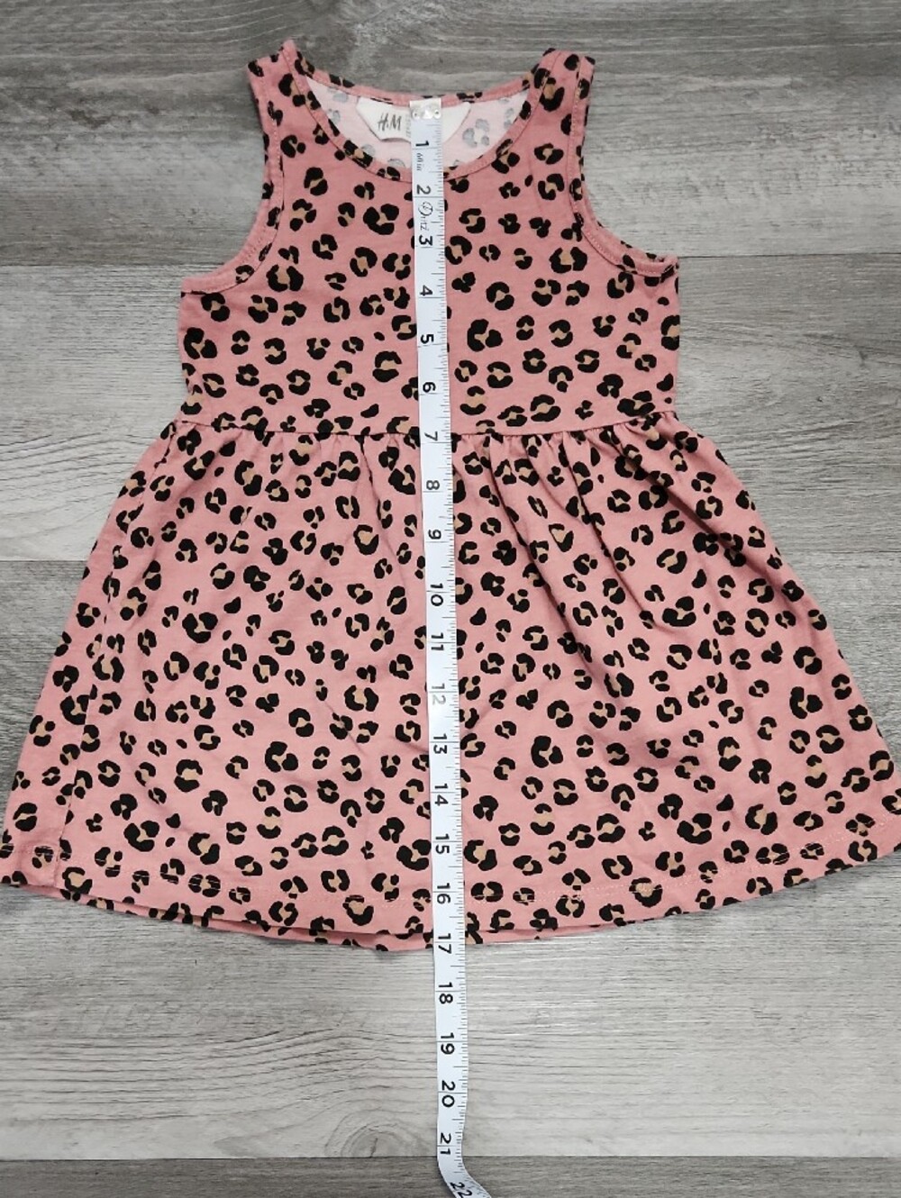 H&M Pink Leopard Print Sleeveless Summer Tank Dress Baby Girl Size 2T - Picture 6 of 8